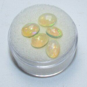 5 Opal Cabochon Natural Oval Gemstones 7x6x3mm 3.51 carats New/Never Set
